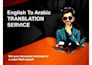 transcribe and translate english, arabic , arabic voice over